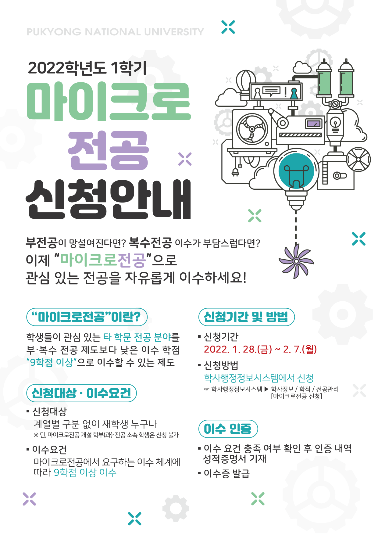 (붙임1) 마이크로전공 신청 안내문 