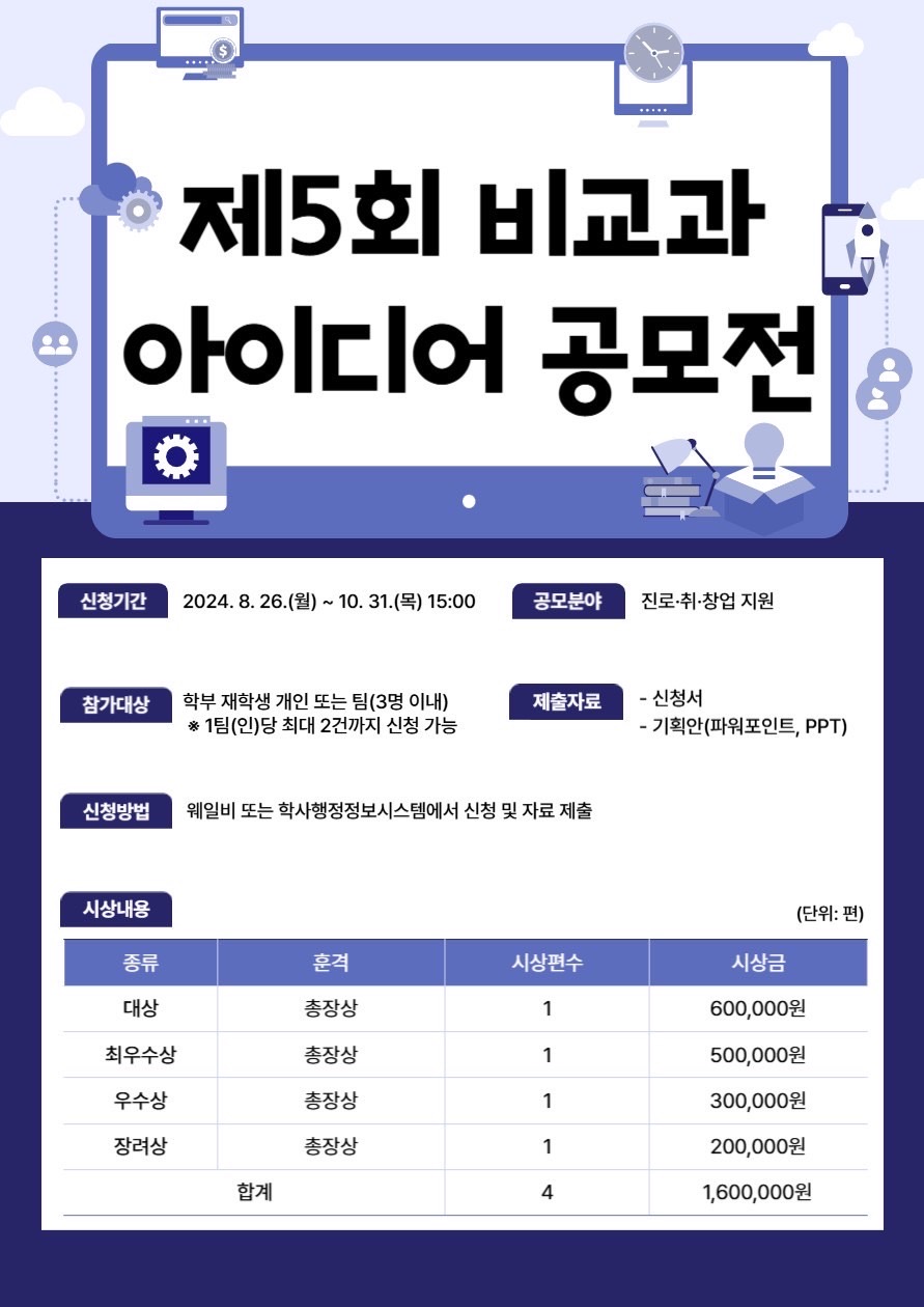 8-19) 비교과 아이디어 공모전 포스터(운영부서)